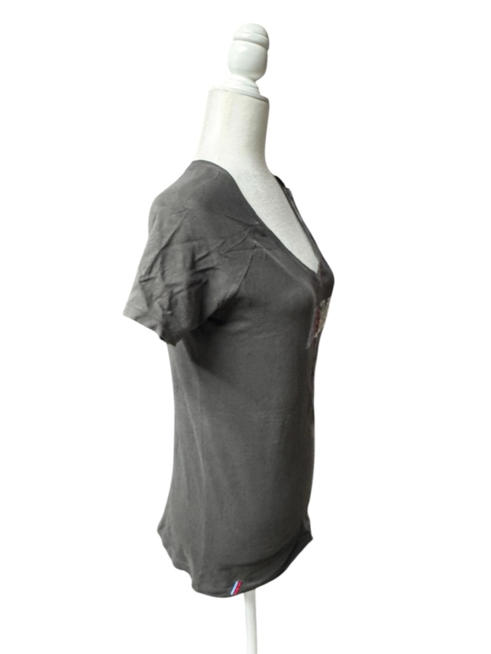 BMW Genuine Collection ladies V-Neck M power logo sequin t shirt medium black - Picture 3 of 9
